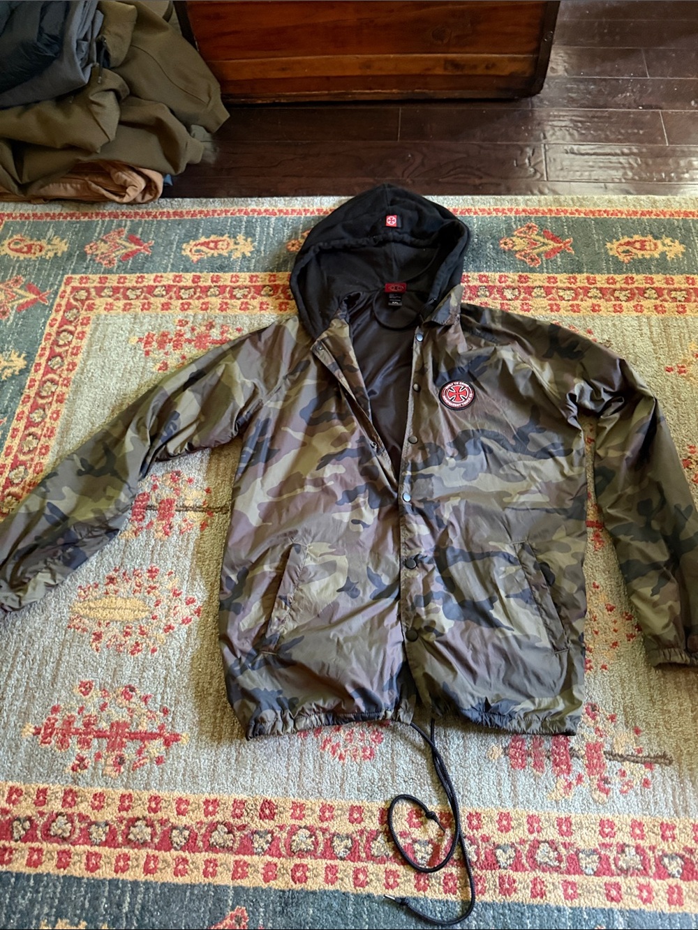 Men's Camo Hooded Windbreaker Jacket